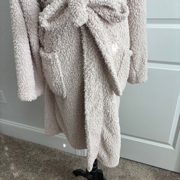 Pottery Barn Soft & Cozy Teddy Bear Lounge Bath Robe Cream Sz L - Picture 9 of 10